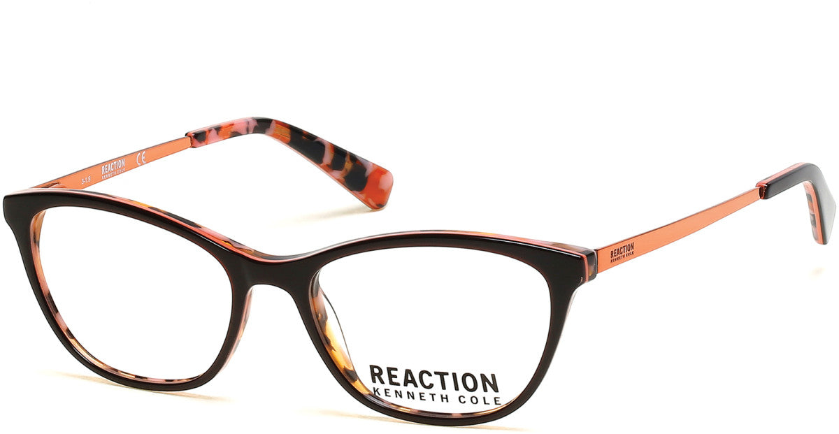 Kenneth Cole New York,Kenneth Cole Reaction KC0826 Square Eyeglasses 046-046 - Matte Light Brown