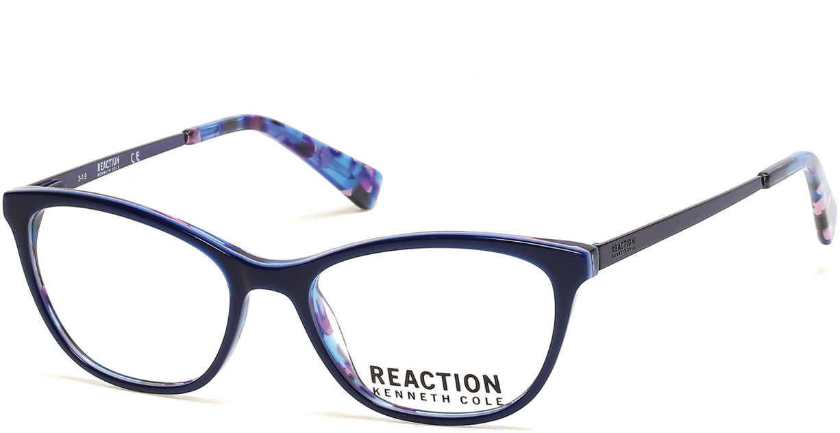 Kenneth Cole New York,Kenneth Cole Reaction KC0826 Square Eyeglasses 091-091 - Matte Blue