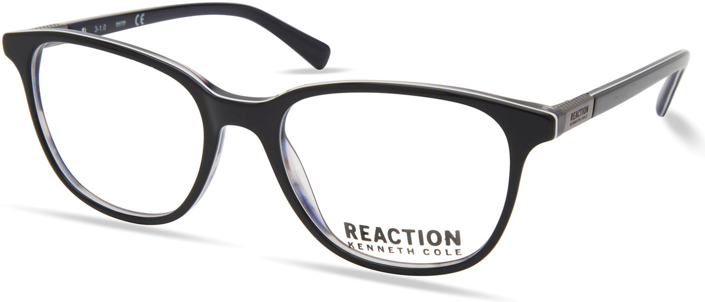 Kenneth Cole New York,Kenneth Cole Reaction KC0876 Square Eyeglasses 005-005 - Black