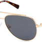 Kenneth Cole New York,Kenneth Cole Reaction KC7233 Geometric Sunglasses 32H-32H - Gold / Brown Polarized Lenses
