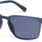 Kenneth Cole New York,Kenneth Cole Reaction KC7251 Square Sunglasses 91D-91D - Matte Blue / Smoke Polarized
