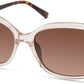 Kenneth Cole New York,Kenneth Cole Reaction KC7256 Butterfly Sunglasses 72H-72H - Shiny Pink / Brown Polarized