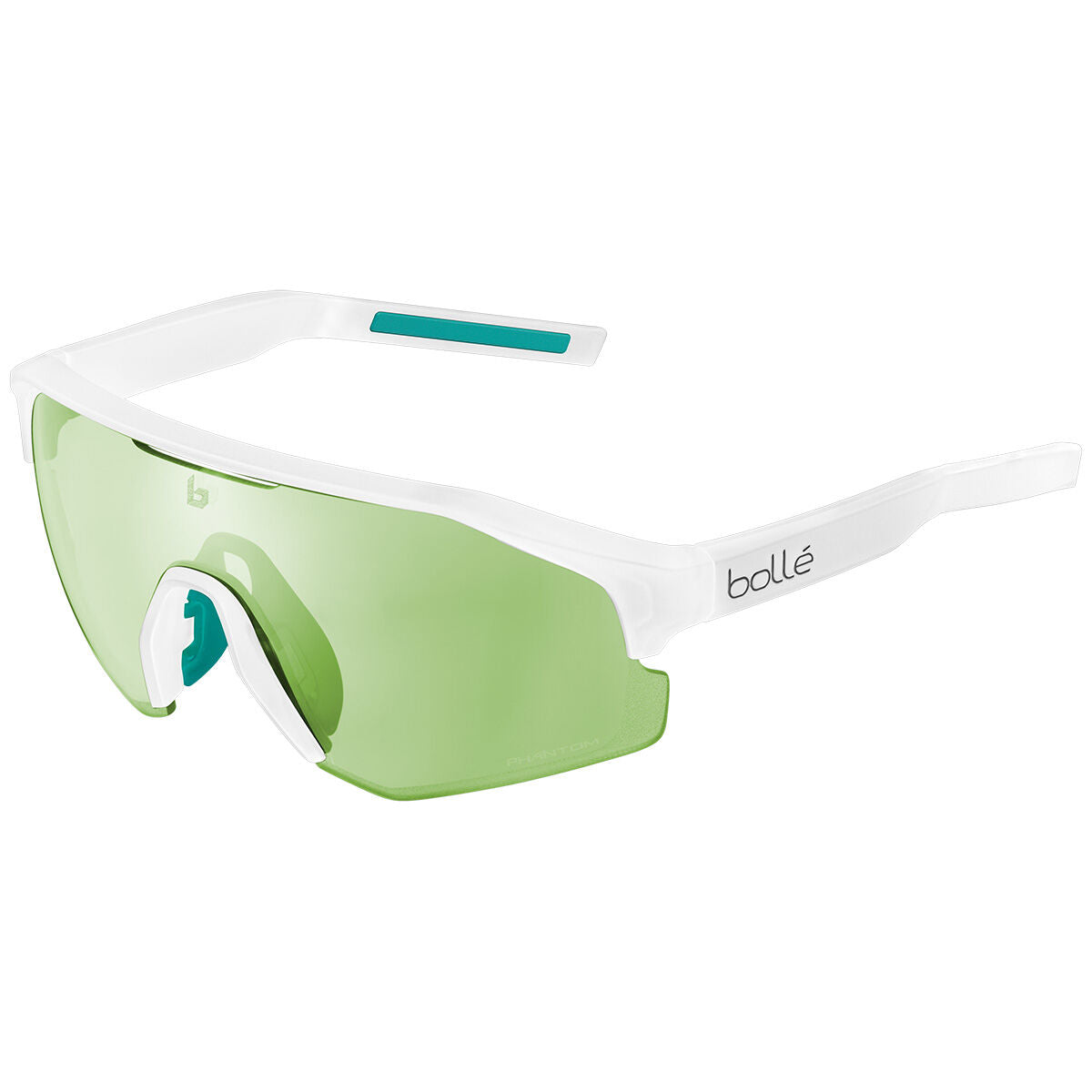 Bolle Lightshifter Sunglasses  Lightshifter White Matte Glaz - Phantom Clear Green Photochromic One Size