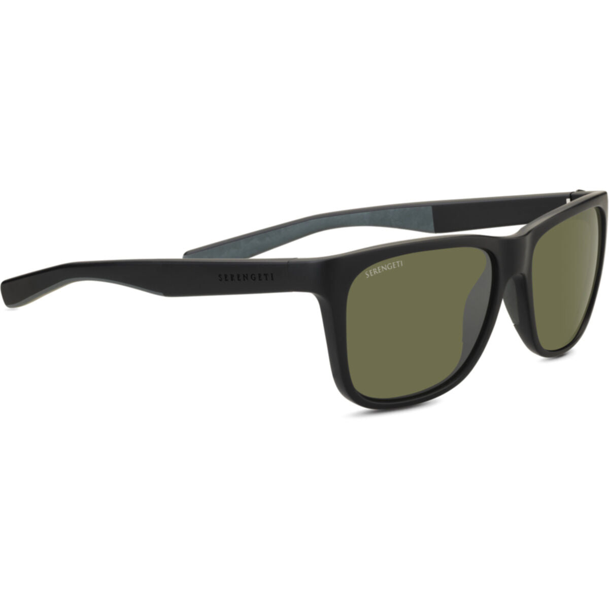 Serengeti Livio Sunglasses  Sanded Black With Grey Inside End Tips One Size
