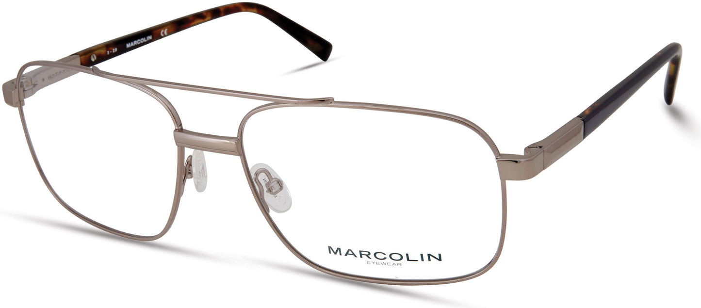 Marcolin MA3022 Navigator Eyeglasses 008-008 - Shiny Gunmetal
