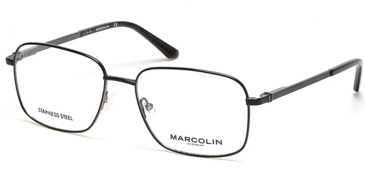 Marcolin MA3025 Square Eyeglasses 002-002 - Matte Black