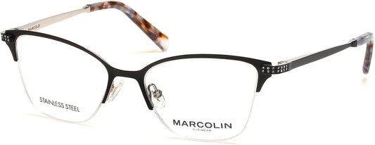 Marcolin MA5020 Square Eyeglasses 002-002 - Matte Black