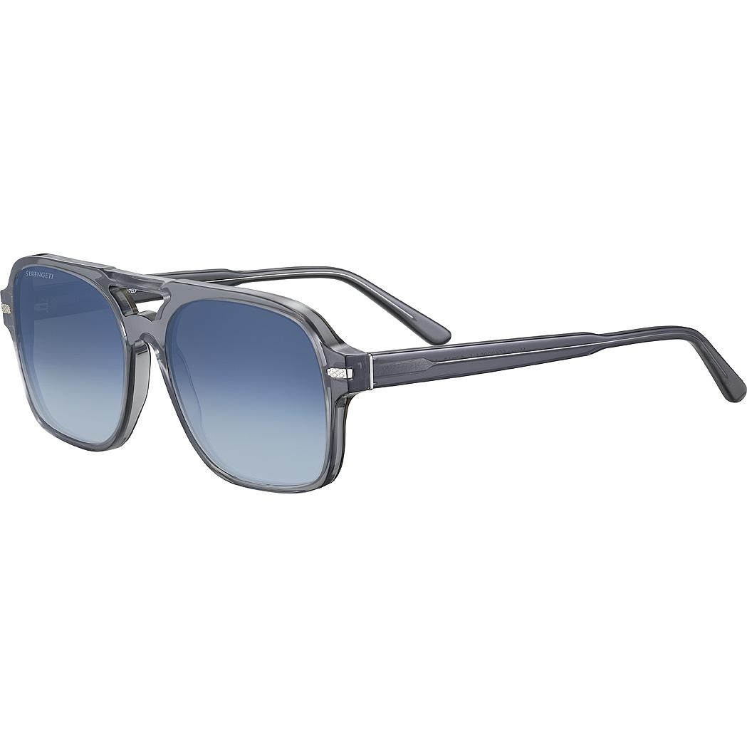 Serengeti Marco Sunglasses  Shiny Crystal Stormy Grey Medium, Large