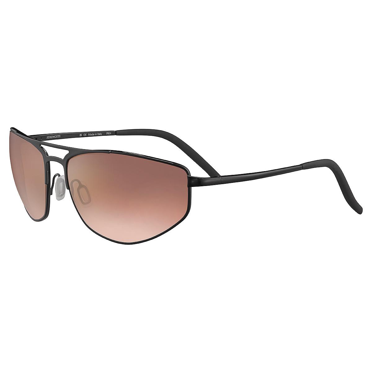Serengeti Masten Sunglasses  Shiny Black Large