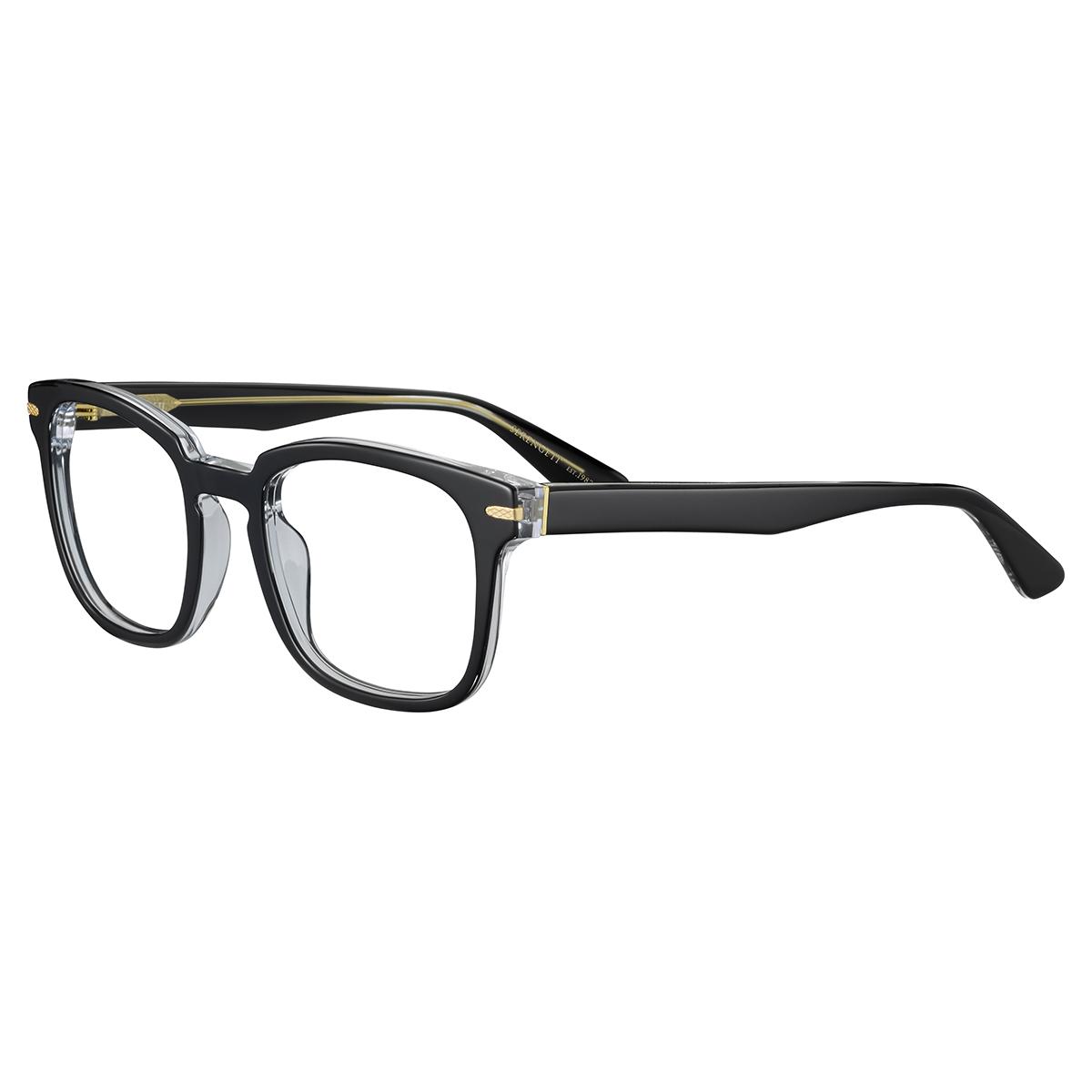 Serengeti Norman Optic Eyeglasses  Shiny Black Transparent Layer Medium