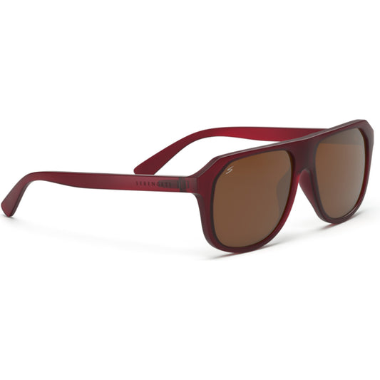 Serengeti Oatman Sunglasses  Frosted Crystal Burgundy Medium