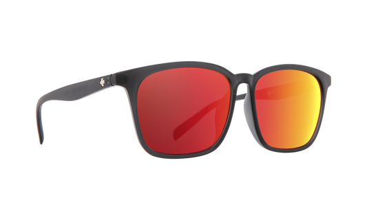 SPY Cooler Sunglasses  Gray with Coral Mirror Matte Translucent Gray  a medium 55-15-150