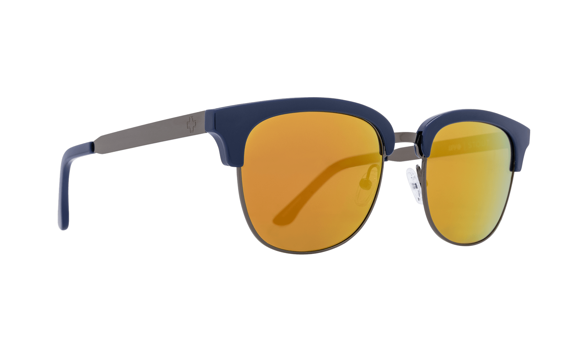 SPY stout Sunglasses  Gray with Gold Mirror Navy Gunmetal  51-21-147