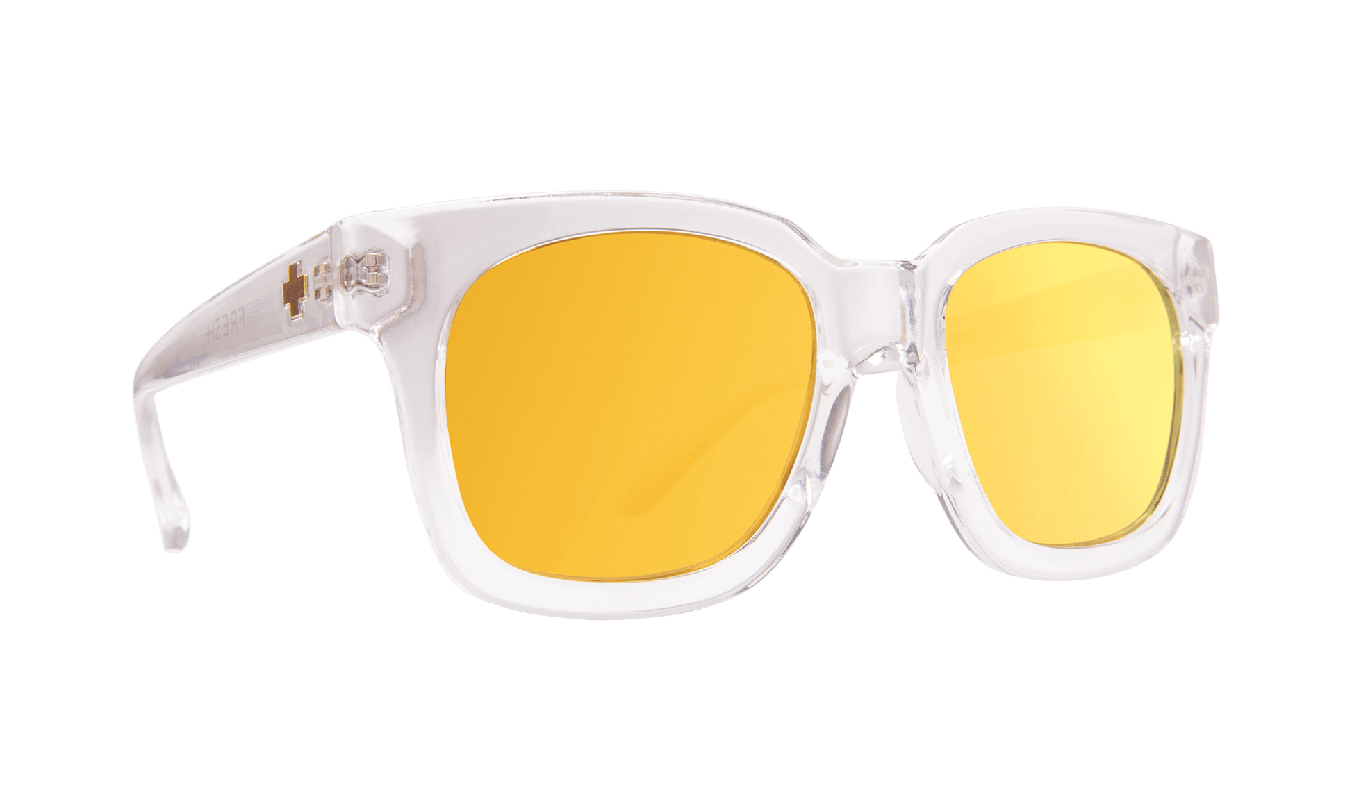 SPY Shandy Sunglasses  Gray with Gold Mirror Crystal  52-20-147