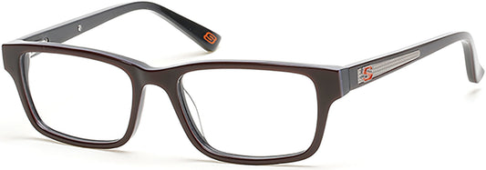 Skechers SE1119 Rectangular Eyeglasses 048-048 - Shiny Dark Brown