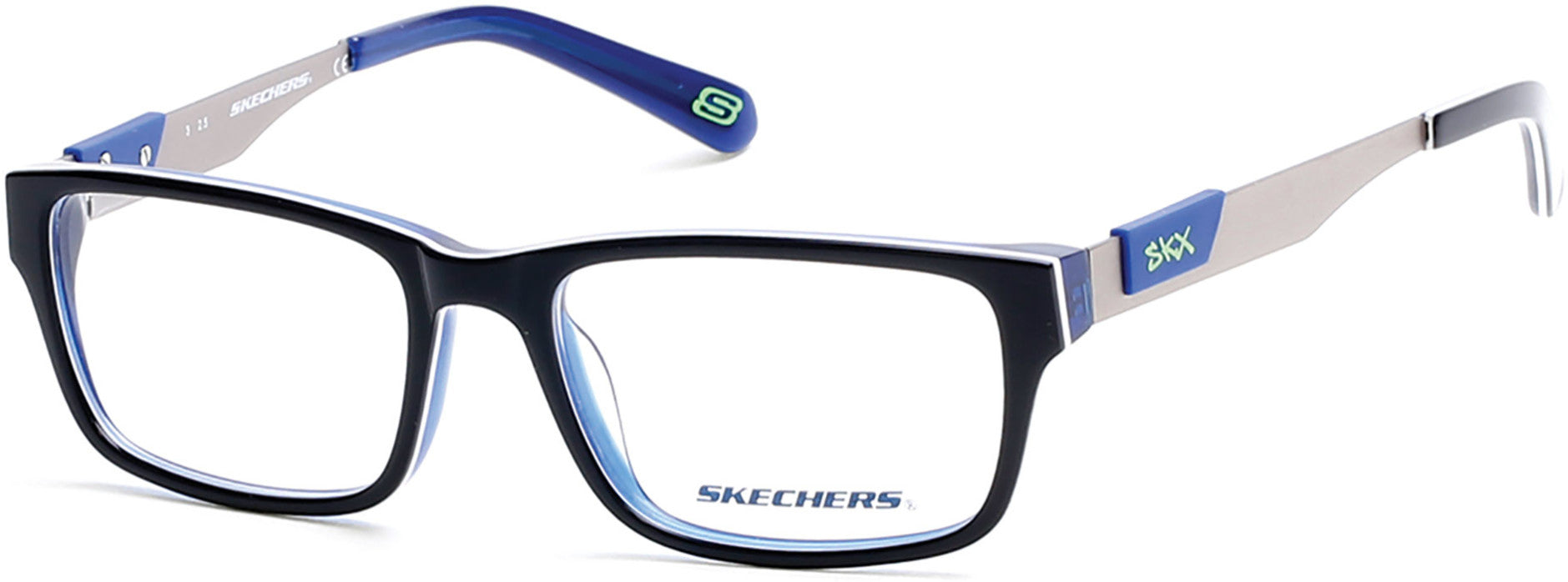Skechers SE1131 Rectangular Eyeglasses 090-090 - Shiny Blue