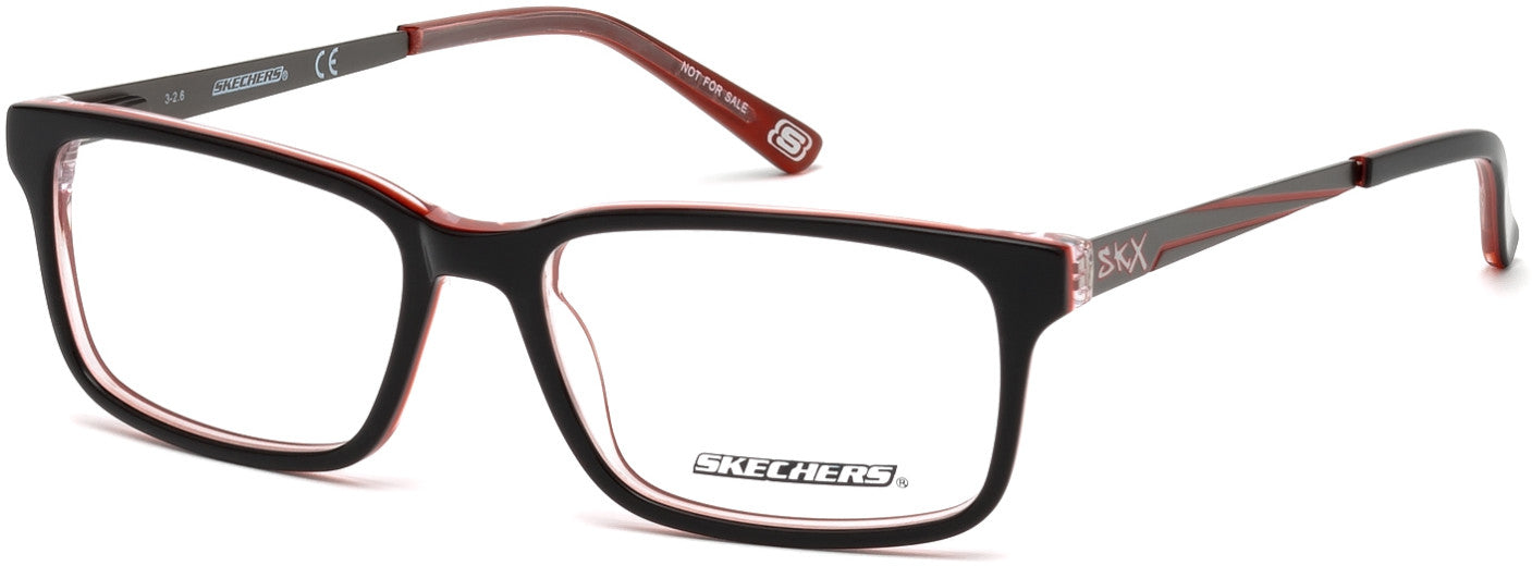 Skechers SE1141 Geometric Eyeglasses 001-001 - Shiny Black