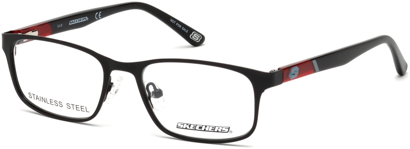 Skechers SE1145 Geometric Eyeglasses 002-002 - Matte Black