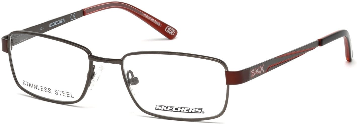 Skechers SE1147 Geometric Eyeglasses 009-009 - Matte Gunmetal