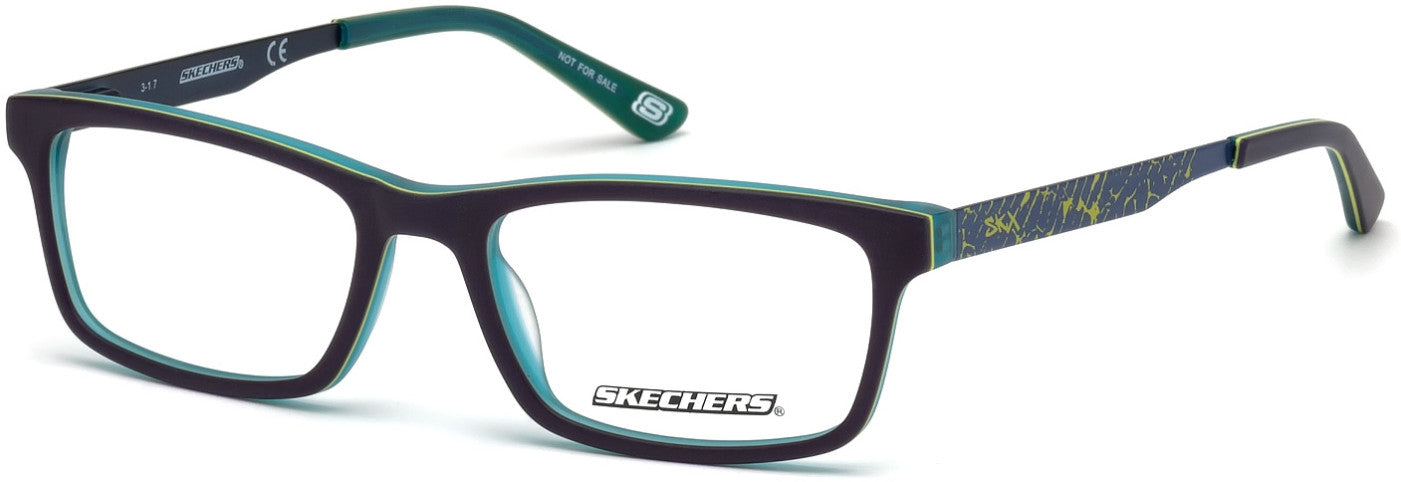 Skechers SE1150 Rectangular Eyeglasses 091-091 - Matte Blue