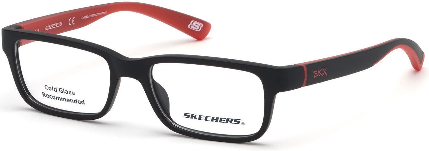 Skechers SE1157 Geometric Eyeglasses 002-002 - Matte Black