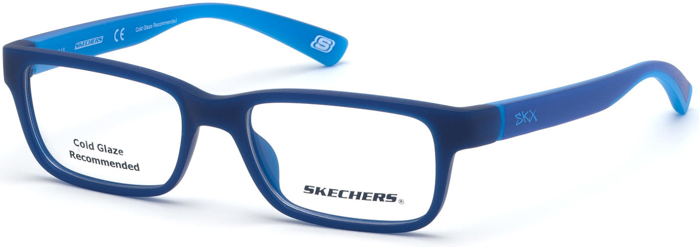 Skechers SE1157 Geometric Eyeglasses 091-091 - Matte Blue