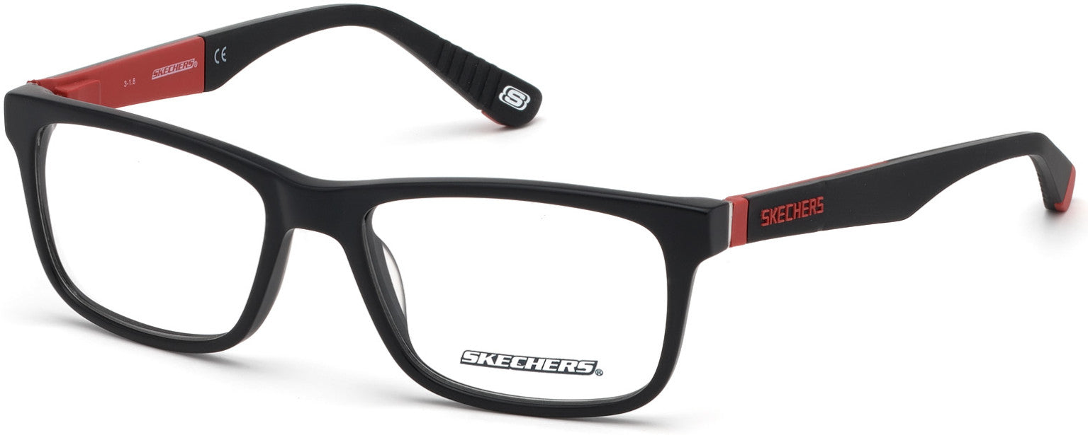 Skechers SE1158 Geometric Eyeglasses 002-002 - Matte Black