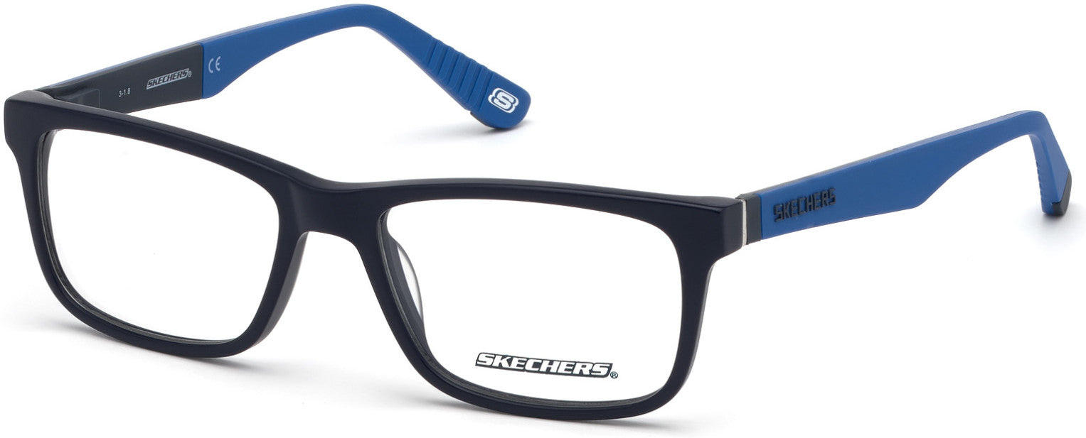 Skechers SE1158 Geometric Eyeglasses 091-091 - Matte Blue
