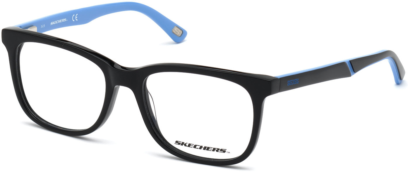 Skechers SE1166 Rectangular Eyeglasses 001-001 - Shiny Black