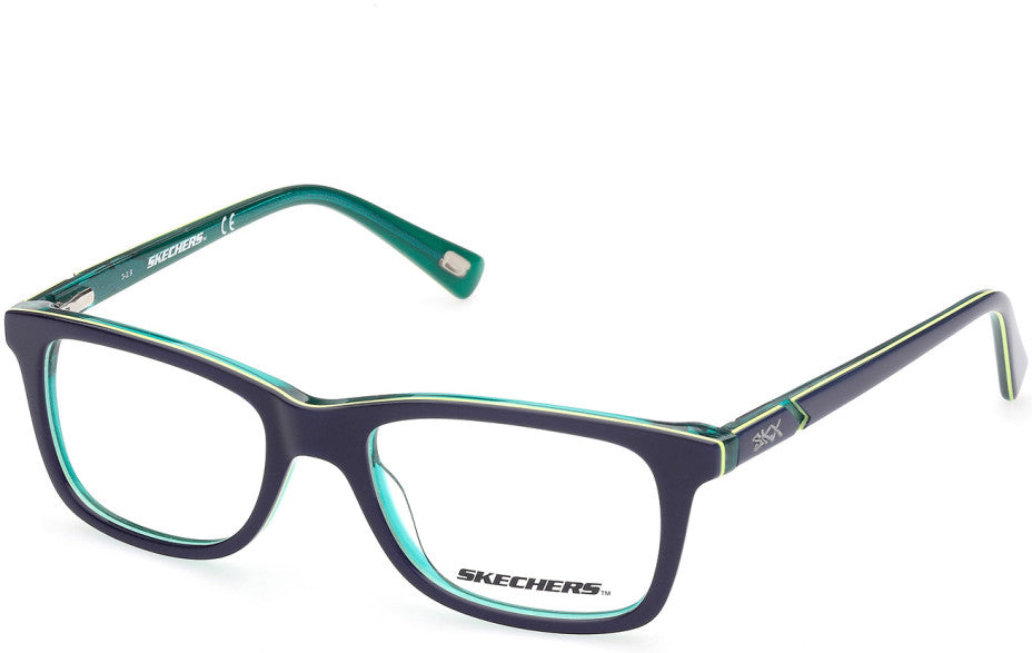 Skechers SE1168 Rectangular Eyeglasses 090-090 - Shiny Blue