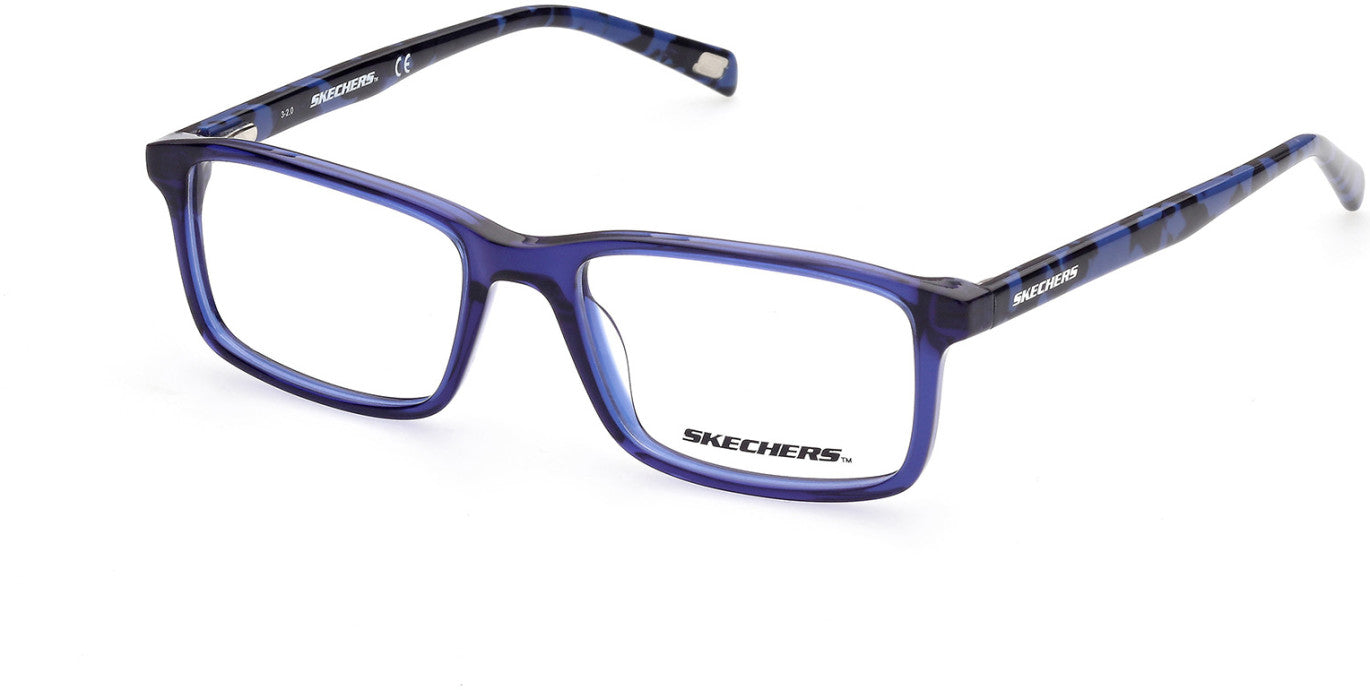 Skechers SE1185 Rectangular Eyeglasses 090-090 - Shiny Blue