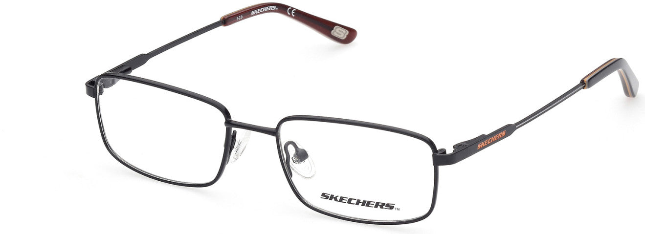 Skechers SE1186 Rectangular Eyeglasses 001-001 - Shiny Black