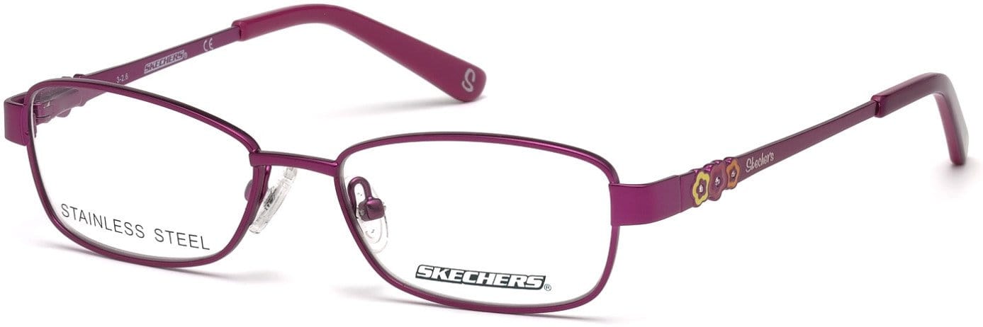 Skechers SE1625 Geometric Eyeglasses 070-070 - Matte Bordeaux