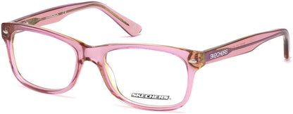 Skechers SE1627 Geometric Eyeglasses 072-072 - Shiny Pink