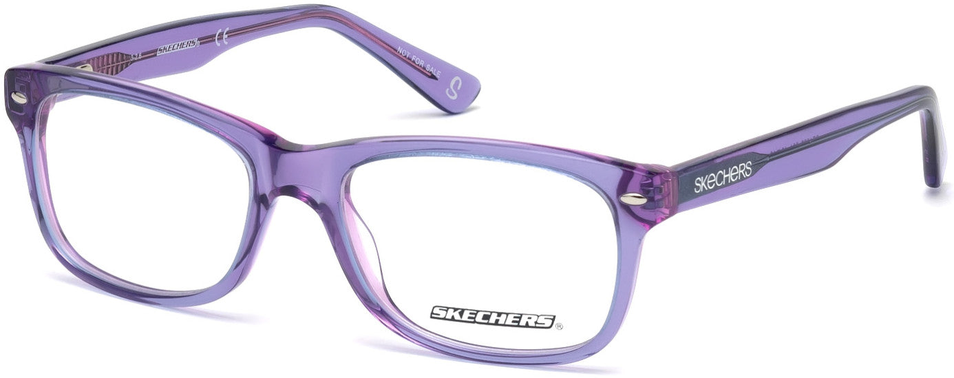 Skechers SE1627 Geometric Eyeglasses 081-081 - Shiny Violet