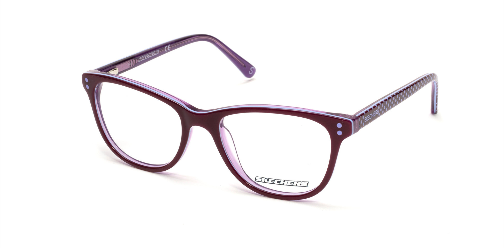Skechers SE1631 Round Eyeglasses 081-081 - Shiny Violet