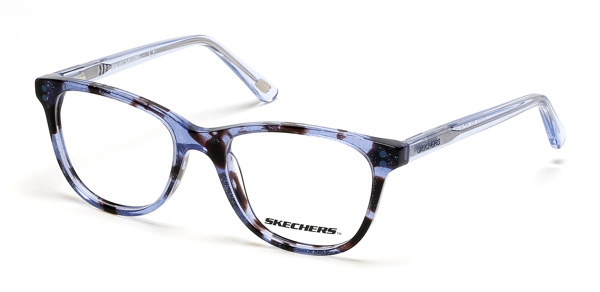 Skechers SE1631 Round Eyeglasses 084-084 - Shiny Light Blue