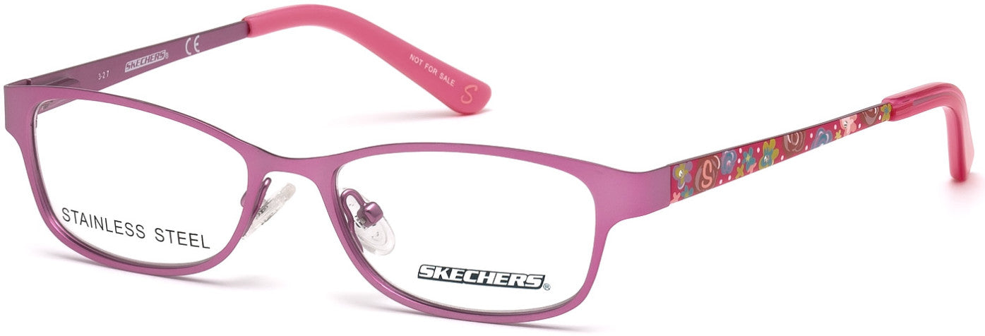 Skechers SE1635 Geometric Eyeglasses 073-073 - Matte Pink