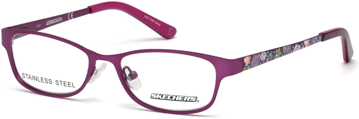 Skechers SE1635 Geometric Eyeglasses 082-082 - Matte Violet