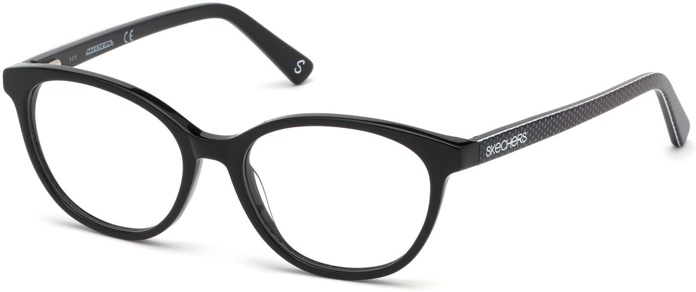 Skechers SE1640 Cat Eyeglasses 001-001 - Shiny Black