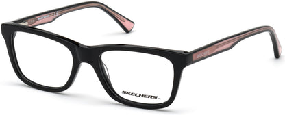 Skechers SE1644 Rectangular Eyeglasses 001-001 - Shiny Black