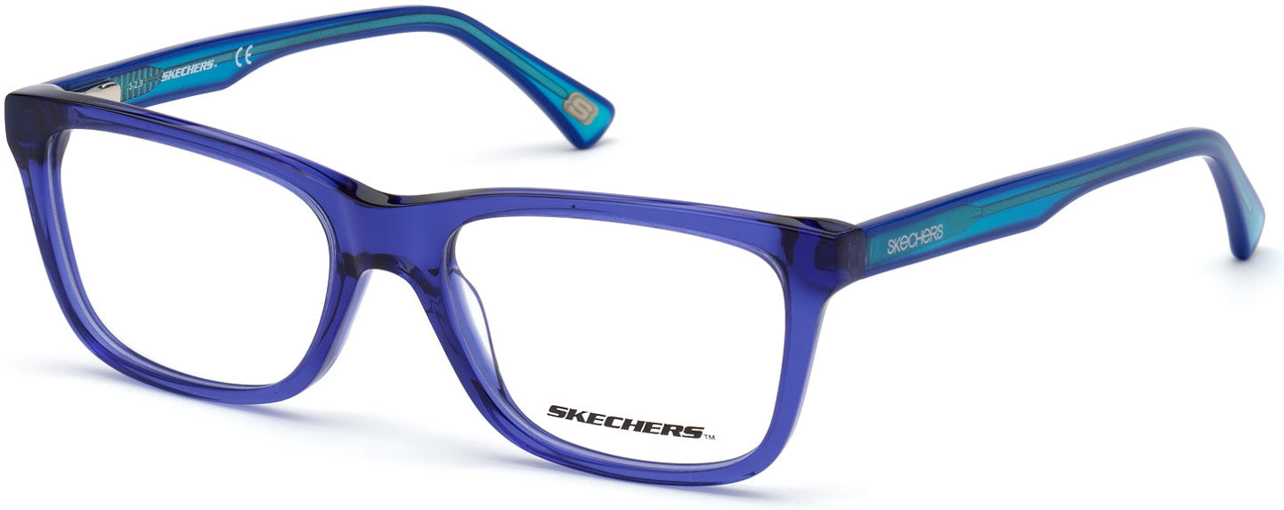 Skechers SE1644 Rectangular Eyeglasses 090-090 - Shiny Blue