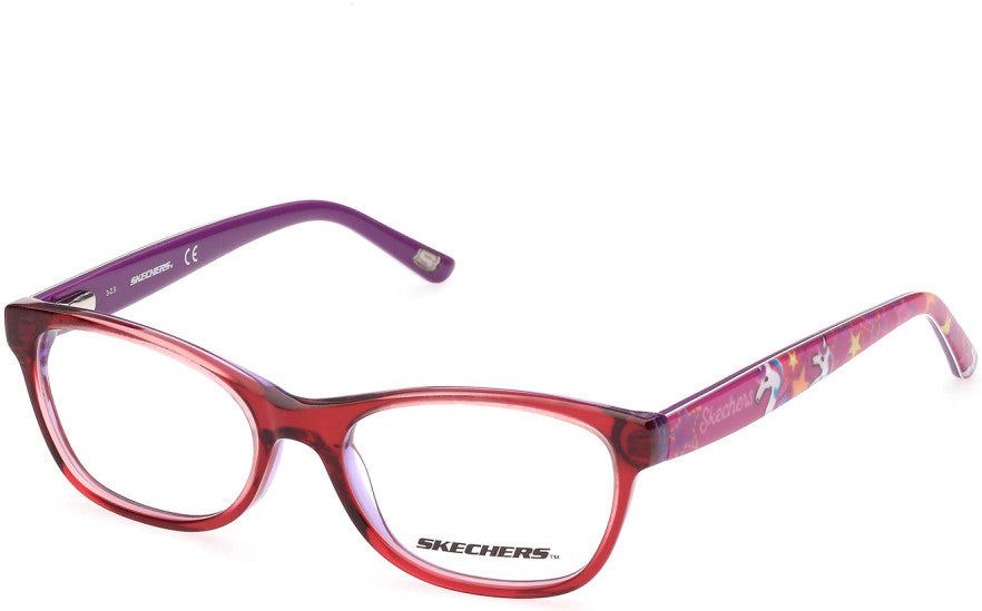 Skechers SE1645 Rectangular Eyeglasses 068-068 - Red