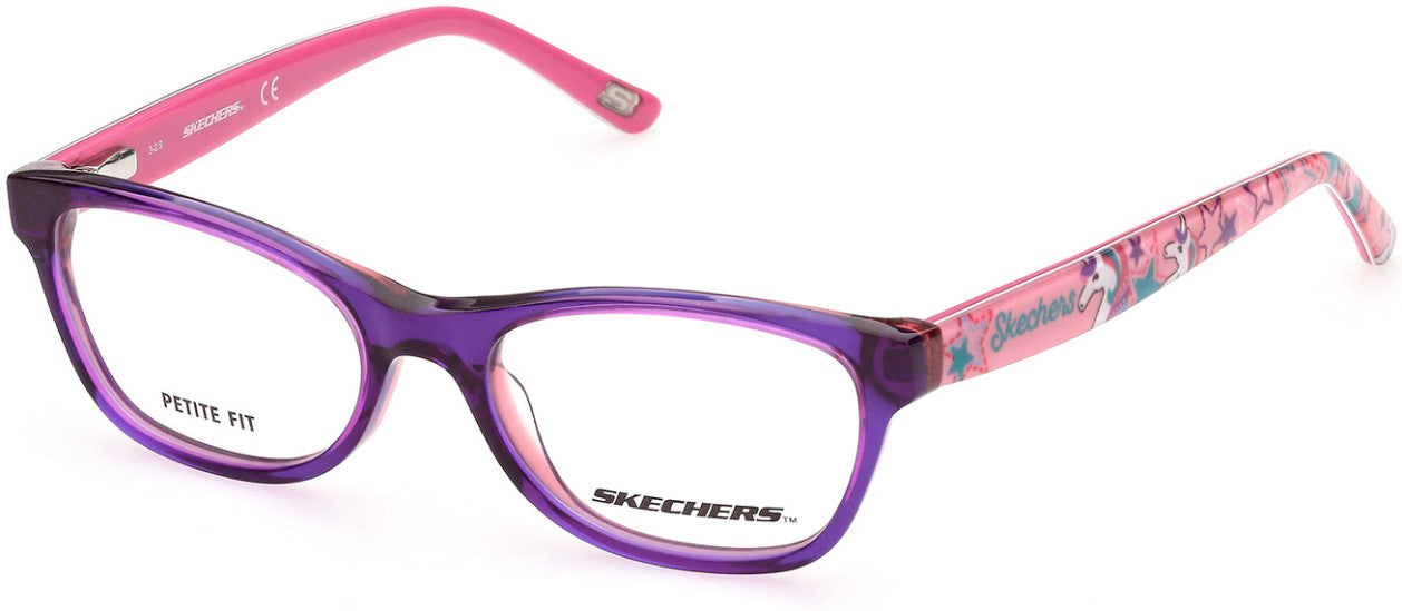 Skechers SE1645 Rectangular Eyeglasses 083-083 - Violet