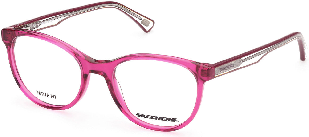 Skechers SE1647 Round Eyeglasses 081-081 - Shiny Violet