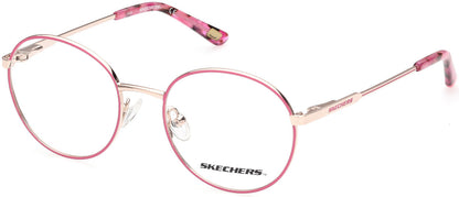 Skechers SE1661 Round Eyeglasses 074-074 - Pink 