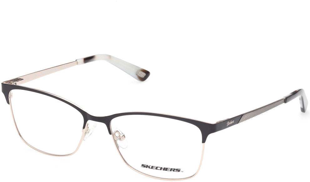 Skechers SE2156 Rectangular Eyeglasses 001-001 - Shiny Black