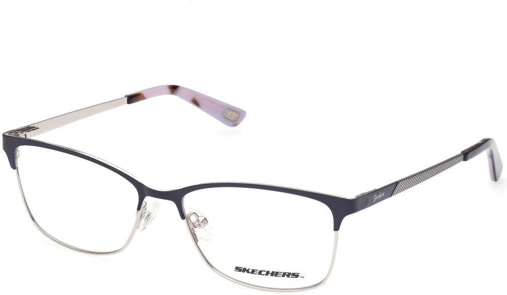 Skechers SE2156 Rectangular Eyeglasses 090-090 - Shiny Blue