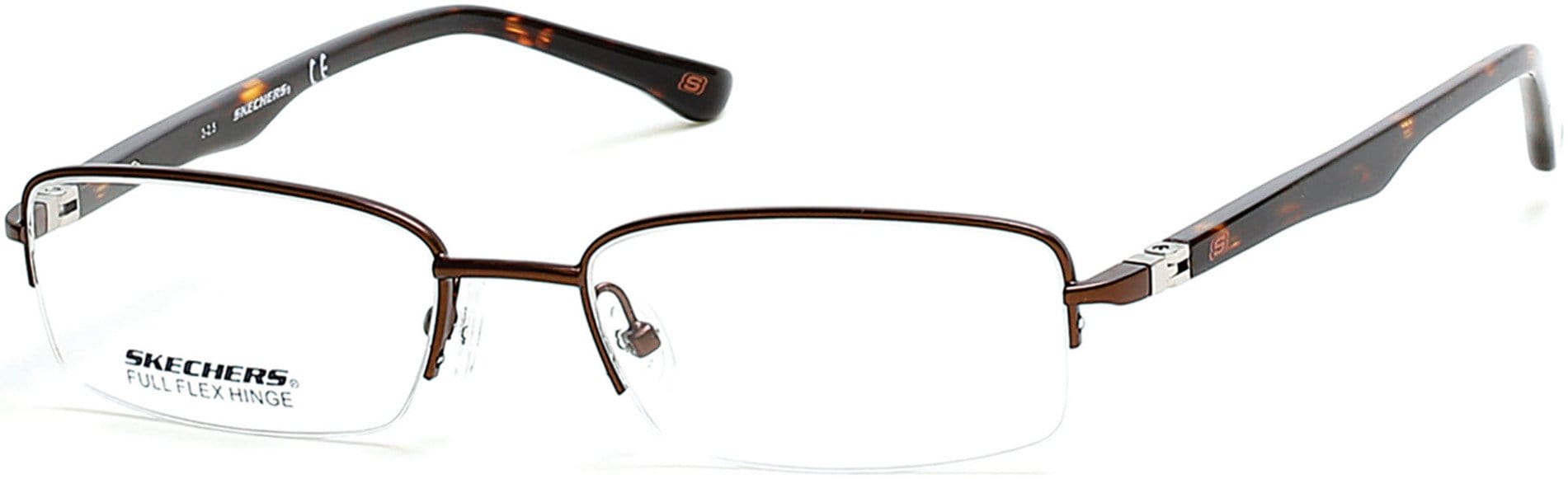 Skechers SE3192 Geometric Eyeglasses 049-049 - Matte Dark Brown