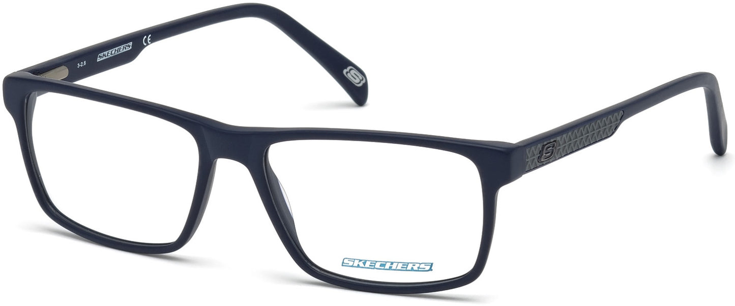 Skechers SE3199 Geometric Eyeglasses 091-091 - Matte Blue